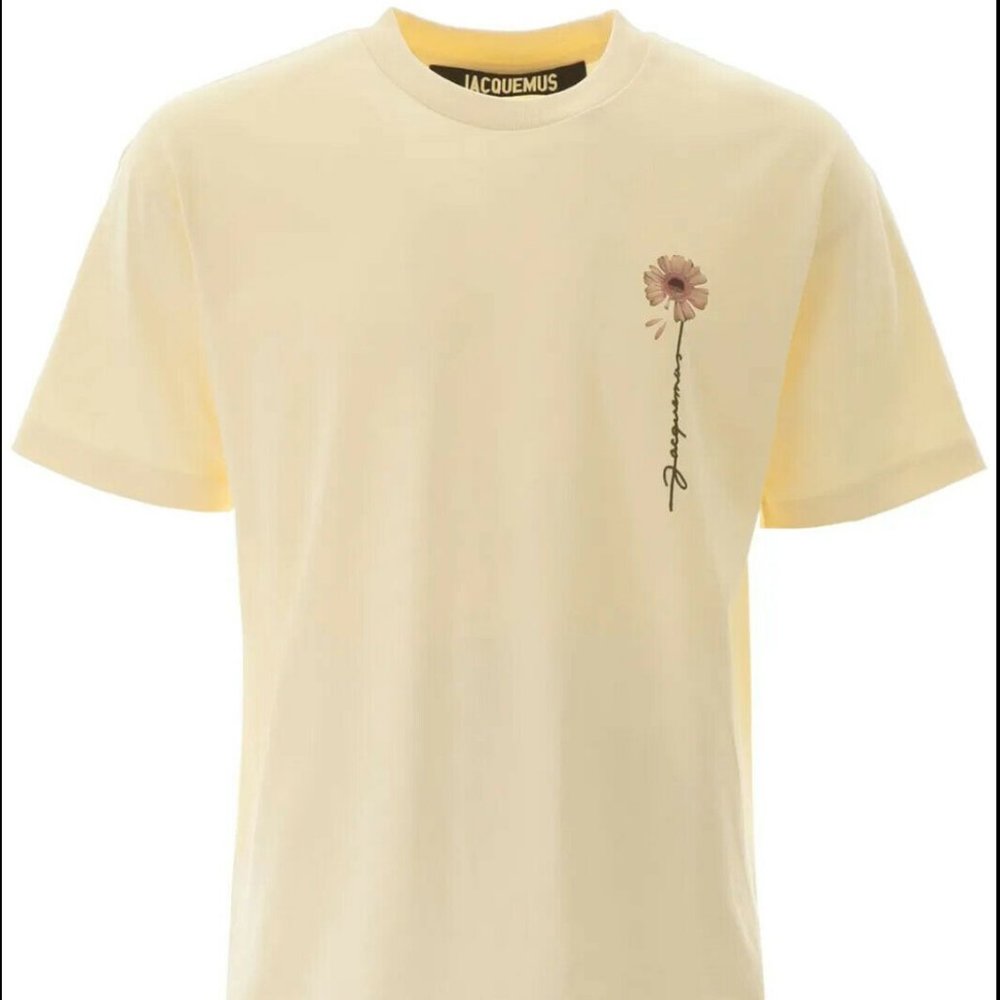 Jacquemus fleur t-shirt (light yelllow) Size: L